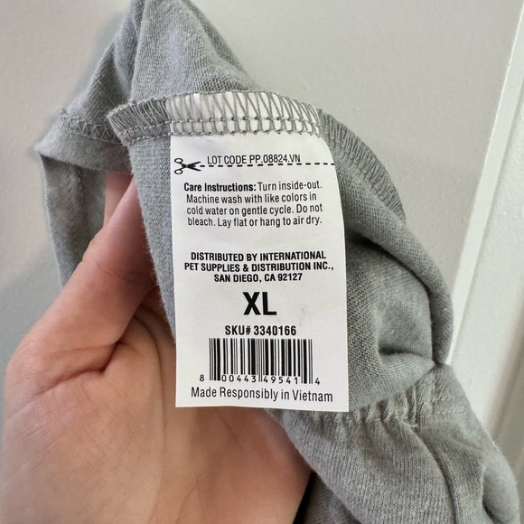 NWOT Gray Dog Shirt with Rainbow Text - Picture 3 of 3